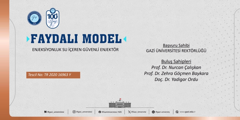 2020/16963 Sayılı Ulusal Faydalı Model Belgesi Başvurusu Tescillenmiştir