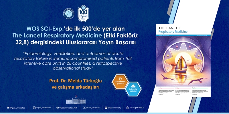 WoS SCI-Exp’da ilk 500’de yer alan Uluslararası Yayın Başarısı (Prof. Dr. Melda Türkoğlu)