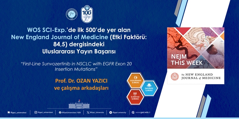 WoS SCI-Exp.’da ilk 500’de yer alan Uluslararası Yayın Başarısı (Prof. Dr. Ozan Yazıcı)