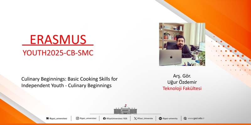 Arş. Gör. Uğur Özdemir’in ERASMUS-YOUTH2025-CB-SMC Projesi Kabul Edildi