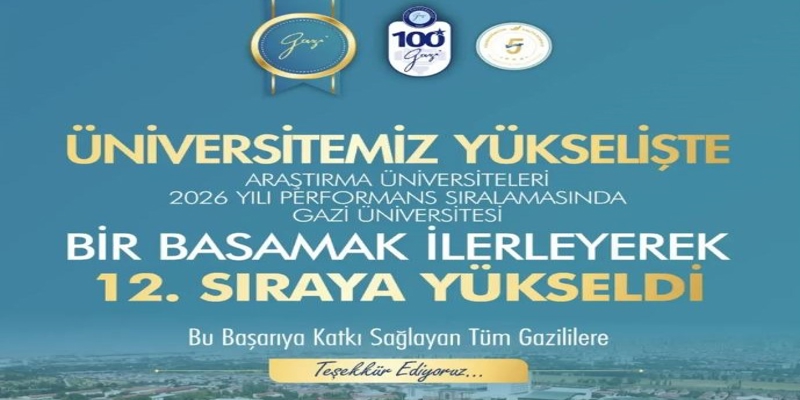 Gazi Üniversitesi Yükselişine Devam Ediyor