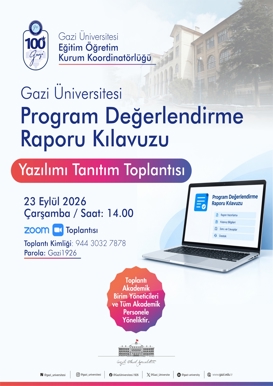 Program Değerlendirme Raporu Kılavuzu Yazılımı Tanıtım ve Bilgilendirme Toplantısı