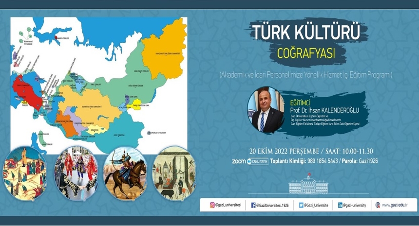 20 Ekim 2022 tarihinde "Türk Kültürü Coğrafyasına Farklı Bir Bakış" konulu hizmet içi eğitim programı düzenlenecektir.