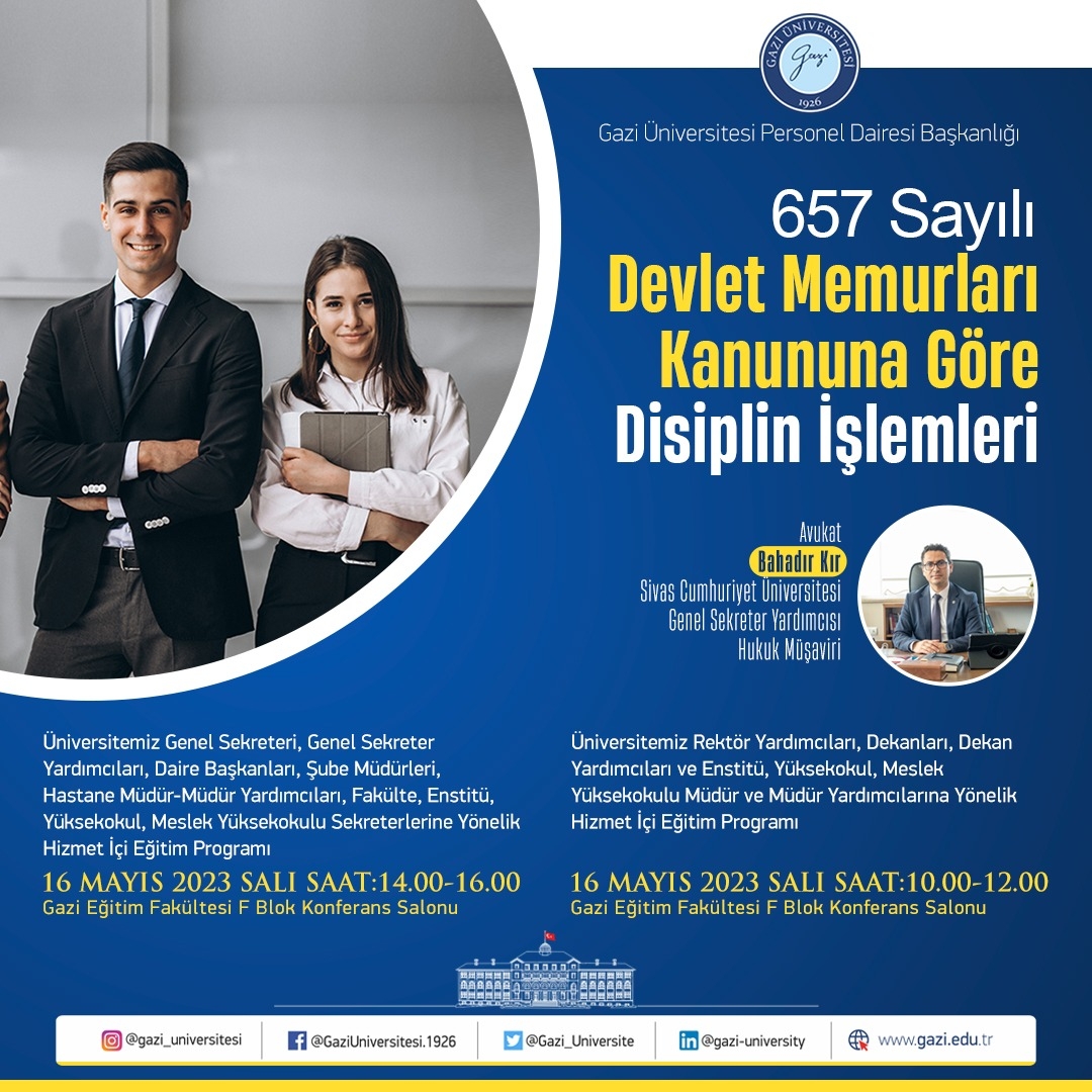 657 Sayılı Devlet Memurları Kanununa Göre Disiplin İşlemleri Afiş -1