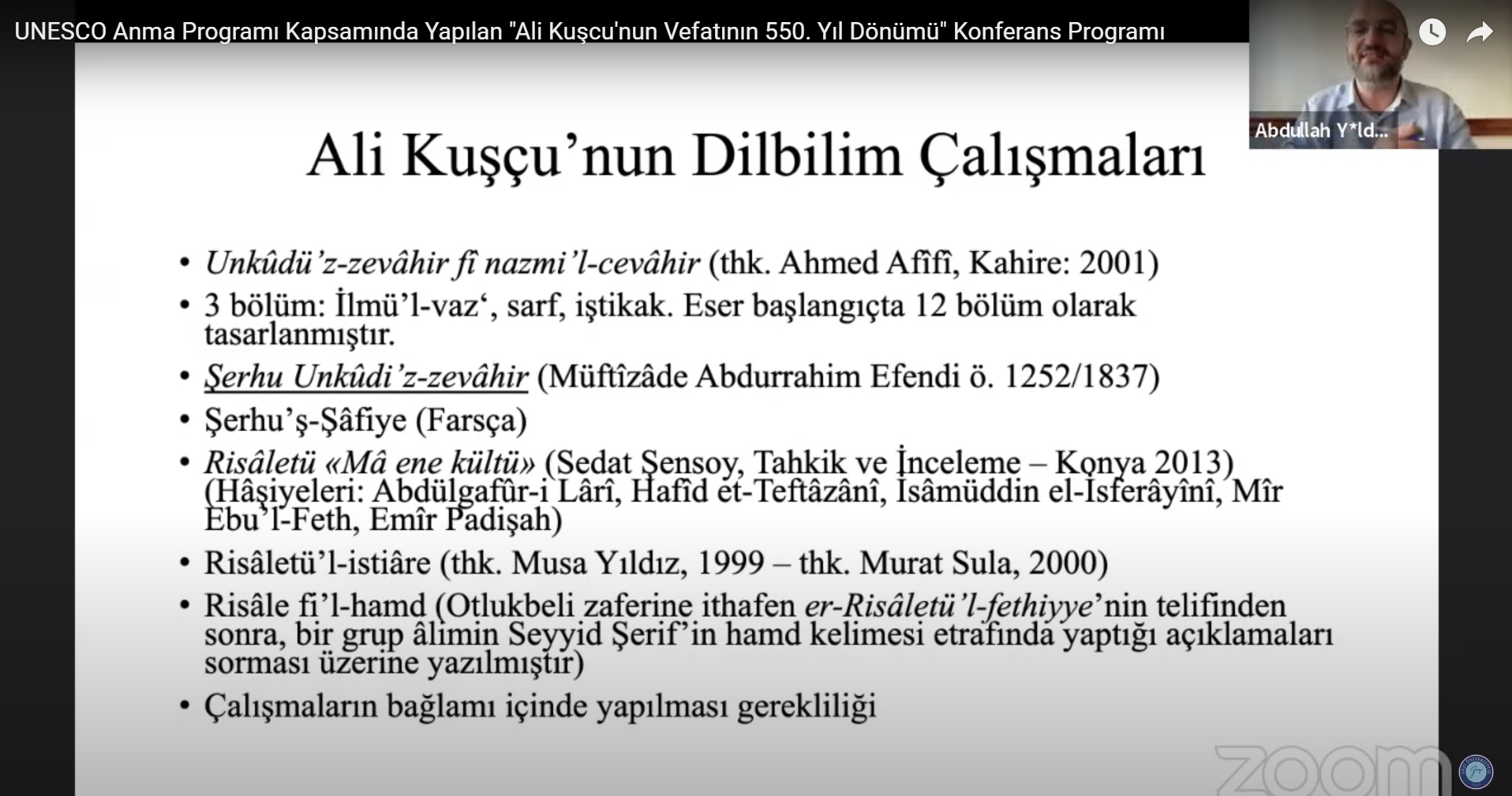 Ali Kuşçu’nun Vefatının 550.Yıl Dönümü 4-1