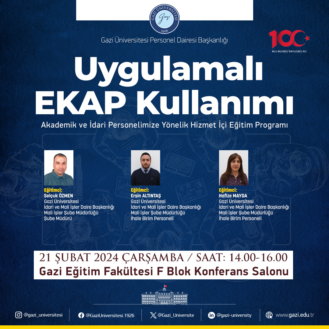 Uygulamalı EKAP Kullanımı Afiş -1