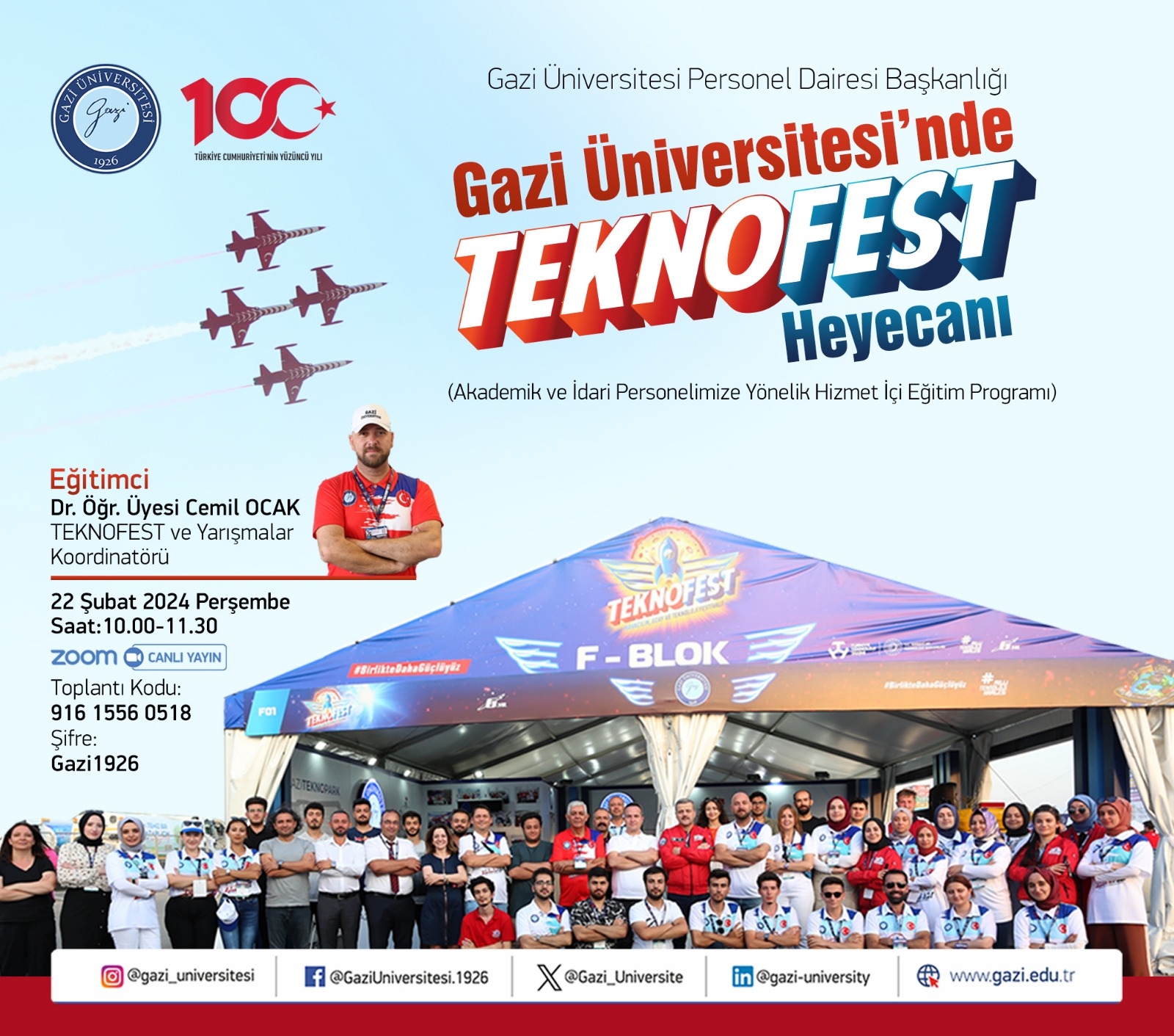 Gazi Üniversitesinde Teknofest Heyecanı Afiş -1