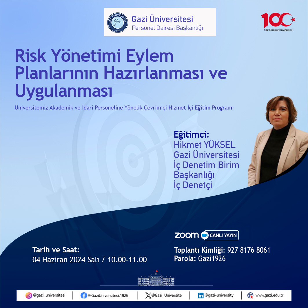 Risk Yönetimi Eylem Planlarının Hazırlanması ve Uygulanması Afiş-1