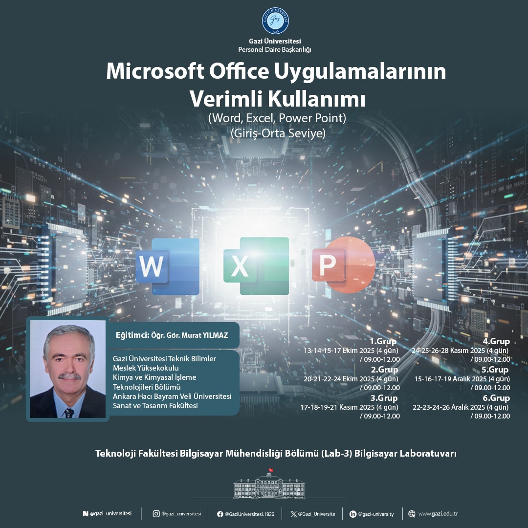 Microsoft Office Uygulamalarının Verimli Kullanımı Afiş 1-1