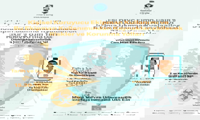 Kişisel Koruyucu Ekipman Kullanımı ve Bu Ekipman Kullanımından Kaynaklanabilecek Riskler ve Korunma Yolları Konulu Hizmet İçi Eğitim Programı Düzenlenmiştir.