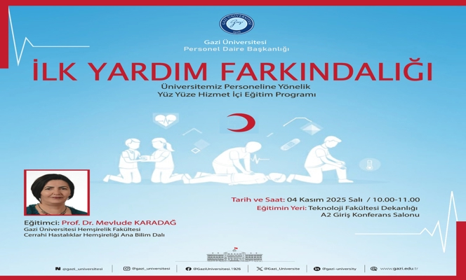 İlk Yardım Farkındalığı Konulu Hizmet İçi Eğitim Programı Düzenlenmiştir.