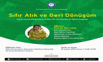 Sıfır Atık ve Geri Dönüşüm Konulu Hizmet İçi Eğitim Programı Düzenlenmiştir.