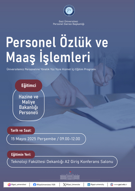 Personel Özlük ve Maaş İşlemleri Hizmet İçi Eğitim Programı