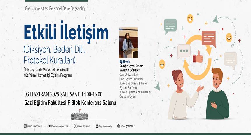 Etkili İletişim (Diksiyon, Beden Dili, Protokol Kuralları)