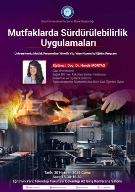 Mutfaklarda Sürdürülebilirlik Uygulamaları Hizmet İçi Eğitim Programı