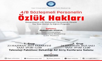 4-b Sözleşmeli Personelin Özlük Hakları Konulu Hizmet İçi Eğitim Programı Düzenlenmiştir.