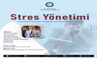 Stres Yönetimi Konulu Hizmet İçi Eğitim Programı Düzenlenmiştir.