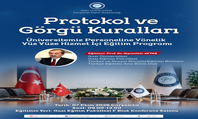 Protokol ve Görgü Kuralları Konulu Hizmet İçi Eğitim Programı Düzenlenmiştir.