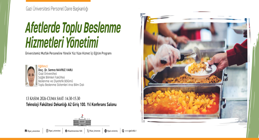 Afetlerde Toplu Beslenme Hizmetleri Yönetimi