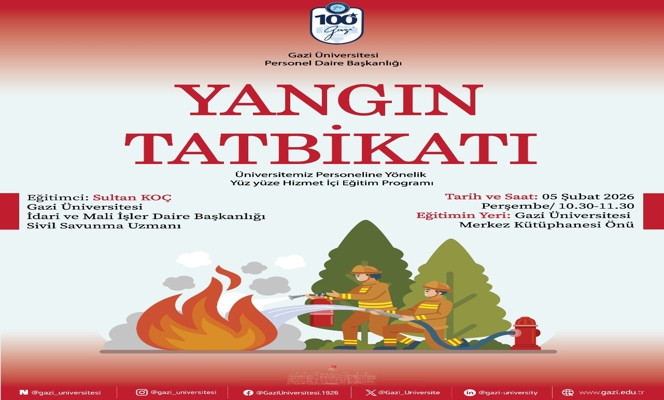 Yangın Tatbikatı Konulu Hizmet İçi Eğitim Programı Düzenlenmiştir.