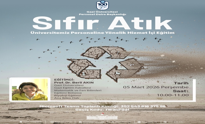 Sıfır Atık Konulu Hizmet İçi Eğitim Programı Düzenlenmiştir.