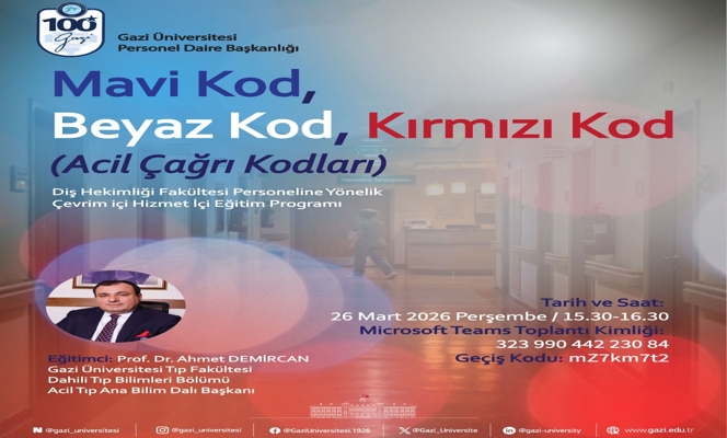 Mavi Kod, Beyaz Kod, Kırmızı Kod (Acil Çağrı Kodları) Konulu Hizmet İçi Eğitim Programı Düzenlenmiştir.