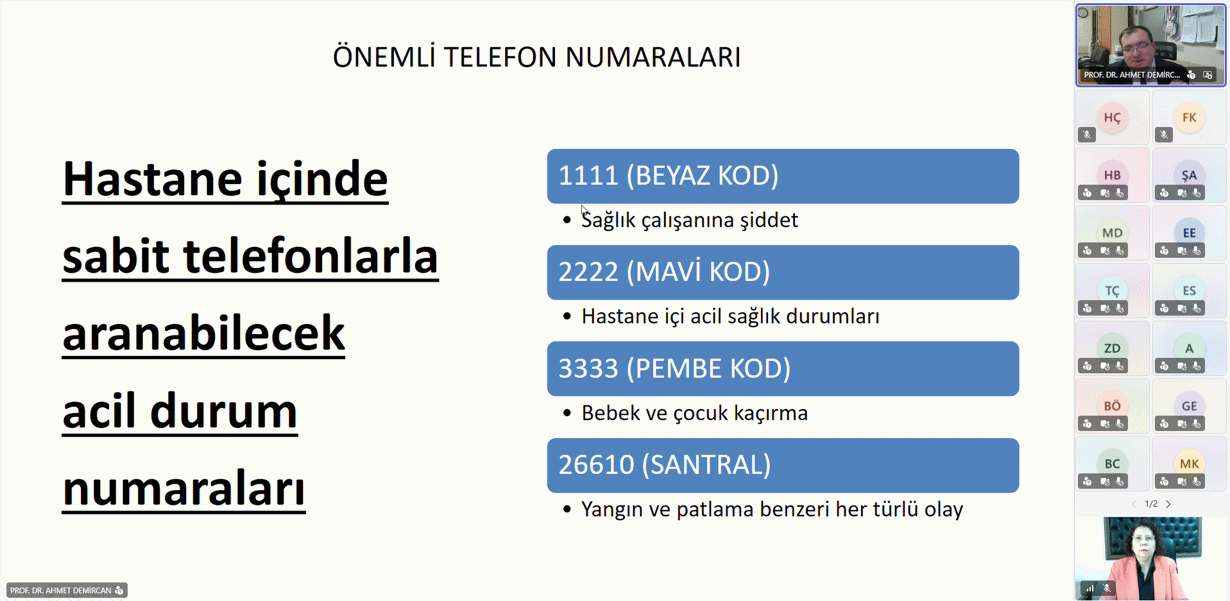Mavi Kod, Beyaz Kod, Kırmızı Kod (Acil Çağrı Kodları) 2026-4-1
