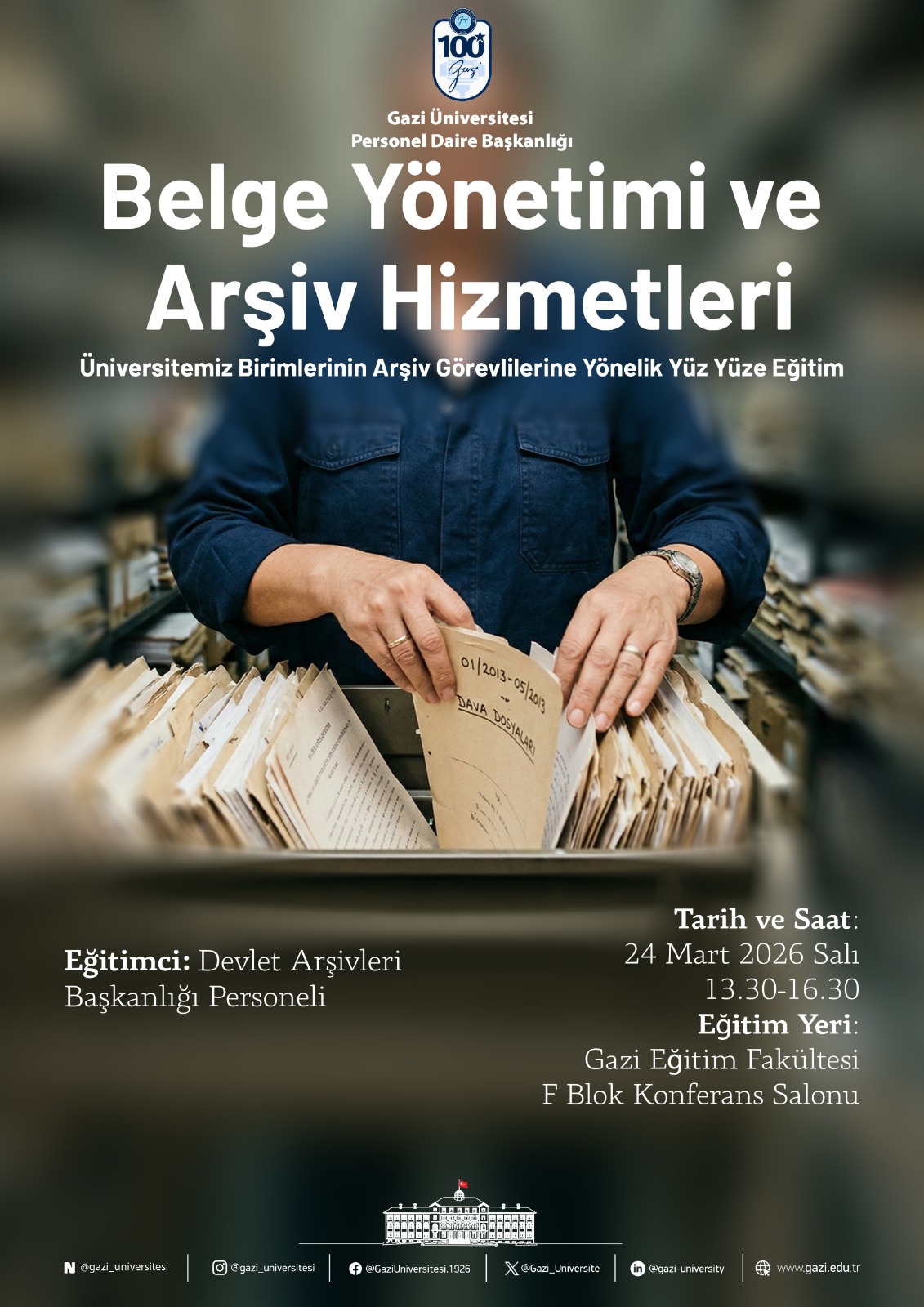 Belge Yönetimi ve Arşiv Hizmetleri Afiş 1-1