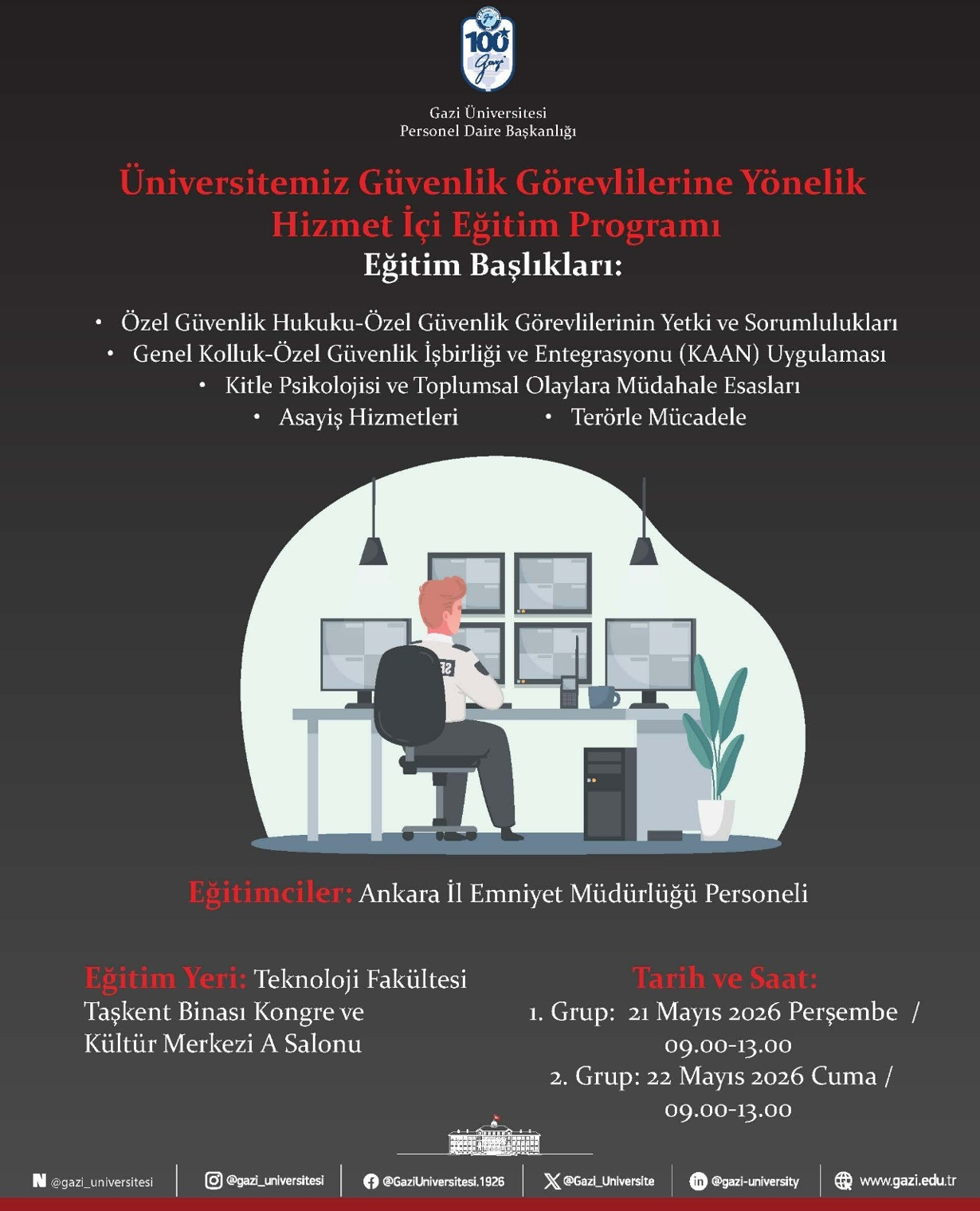 Üniversitemiz Güvenlik Görevlilerine Yönelik HİEP-Mayıs Afiş 3-1