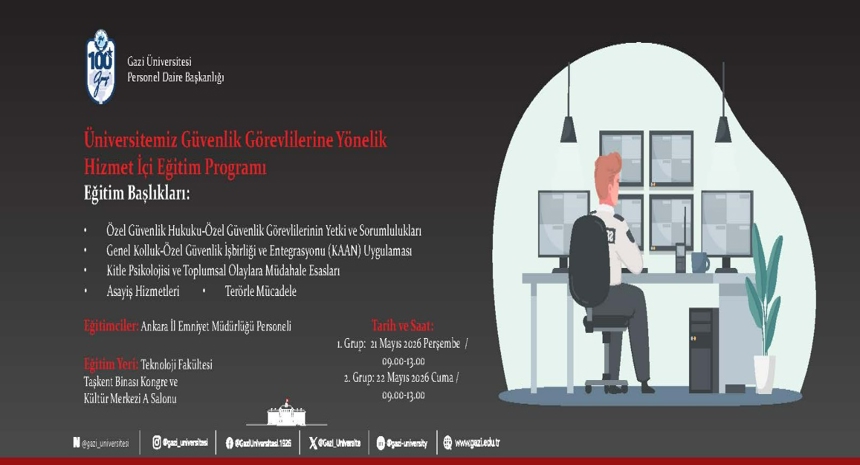 Üniversitemiz güvenlik görevlilerine yönelik hizmet içi eğitim programı