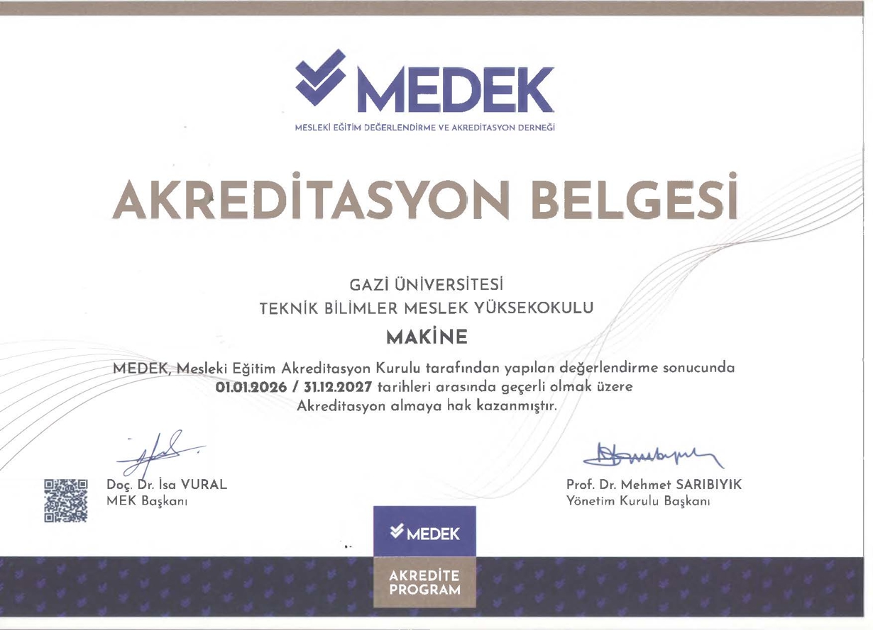 Akreditasyon Belgesi Makine-1