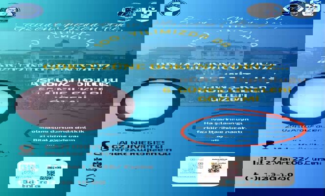 Gazi'den ve Maziden Atiye: 100. Yılımızda da Gökyüzüne Dokunuyoruz Temalı  6. Güneş Lekeleri Gözlemi