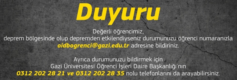 DEPREMZEDE Öğrencilerimiz İçin Duyuru-1