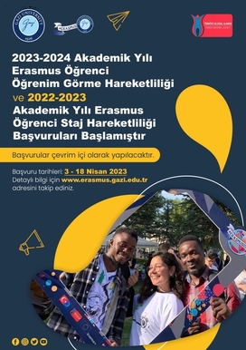 Erasmus Öğrenci Öğrenim ve Staj Hareketliliği Başvuruları Başlayacaktır