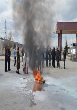 TUSAŞ Kazan Meslek Yüksekokulunda Yangın Eğitimi ve Tatbikatı Yapıldı