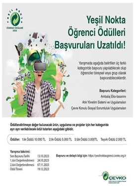 Yeşil Nokta Öğrenci Ödülleri Başvuruları