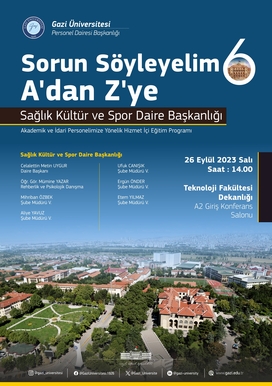 Sorun Söyleyelim 6: A'dan Z'ye Sağlık Kültür ve Spor Daire Başkanlığı