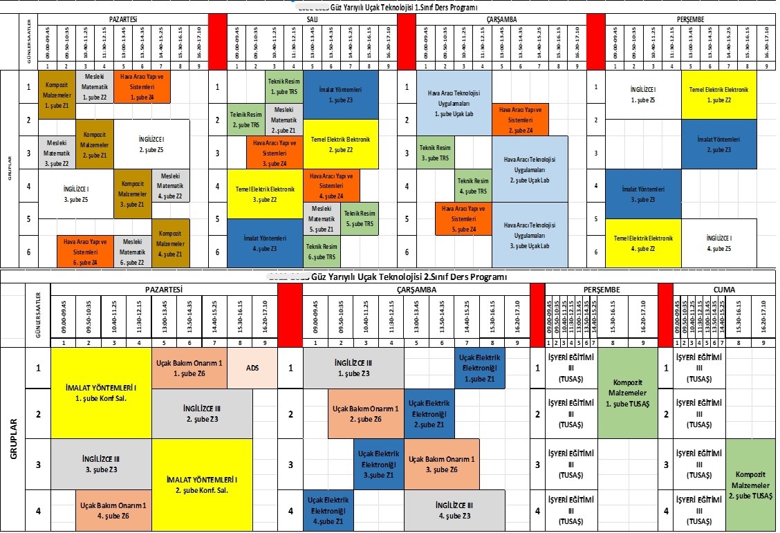 UÇAK TEKNOLOJİSİ 2024-24 GÜZ DERS PROGRAMI-1