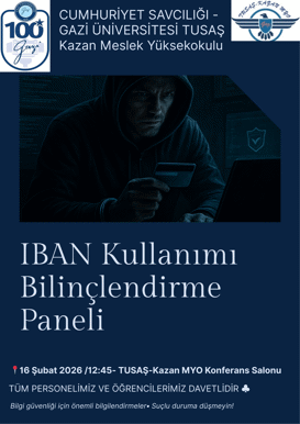 Banka IBAN Dolandırıcılığına Yönelik Bilgilendirme Paneli
