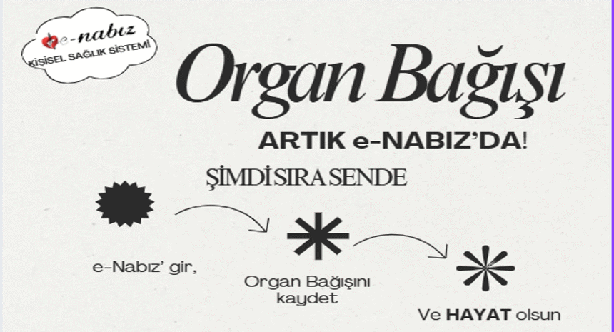 Organ Bağışı e-Nabızda