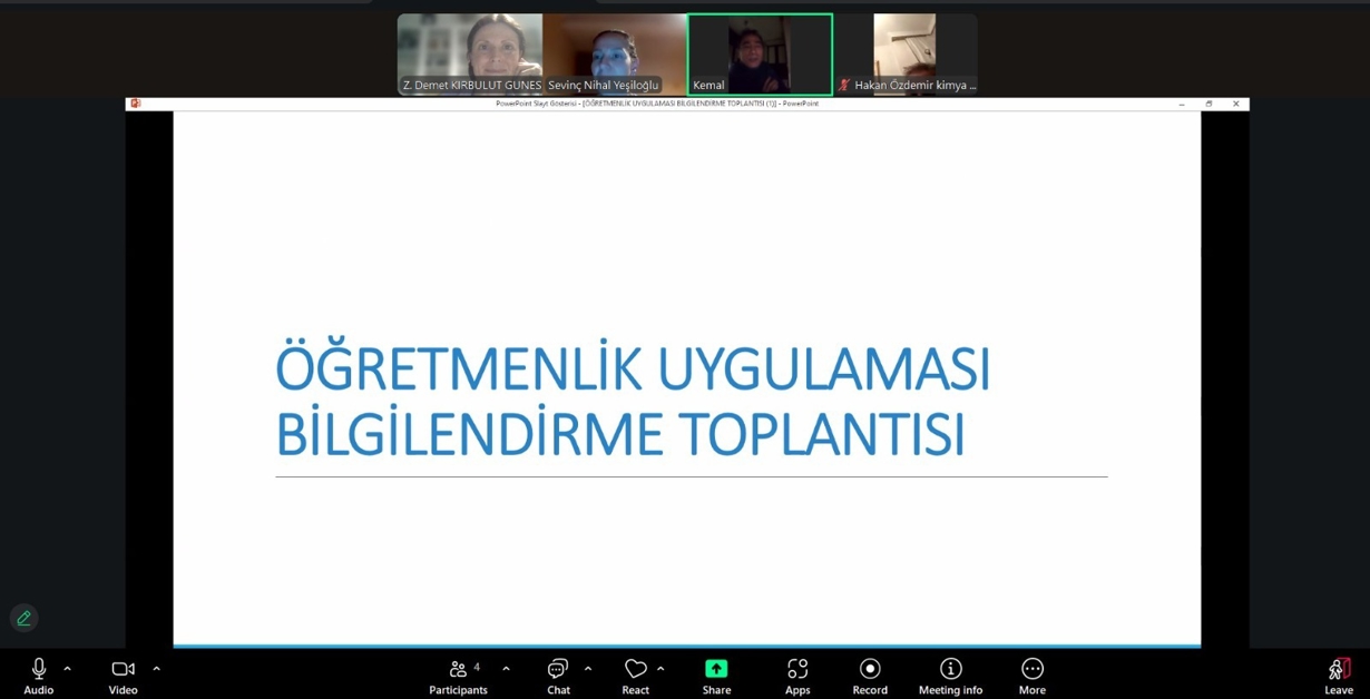 An online meeting was held as part of the Teaching Practice-I course.-1