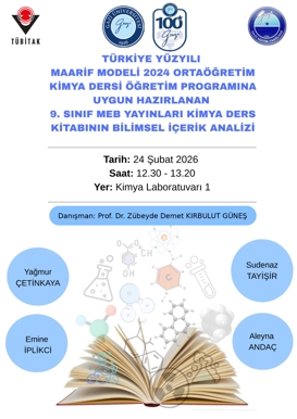 TÜBİTAK 2209-A Project Final Seminar: Scientific Content Analysis of the 9th Grade Chemistry Textbook