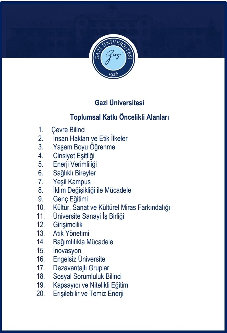 toplumsal katkı öncelikli alanlar