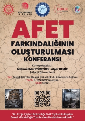 Afet Farkındalığının Oluşturulması Konferansı