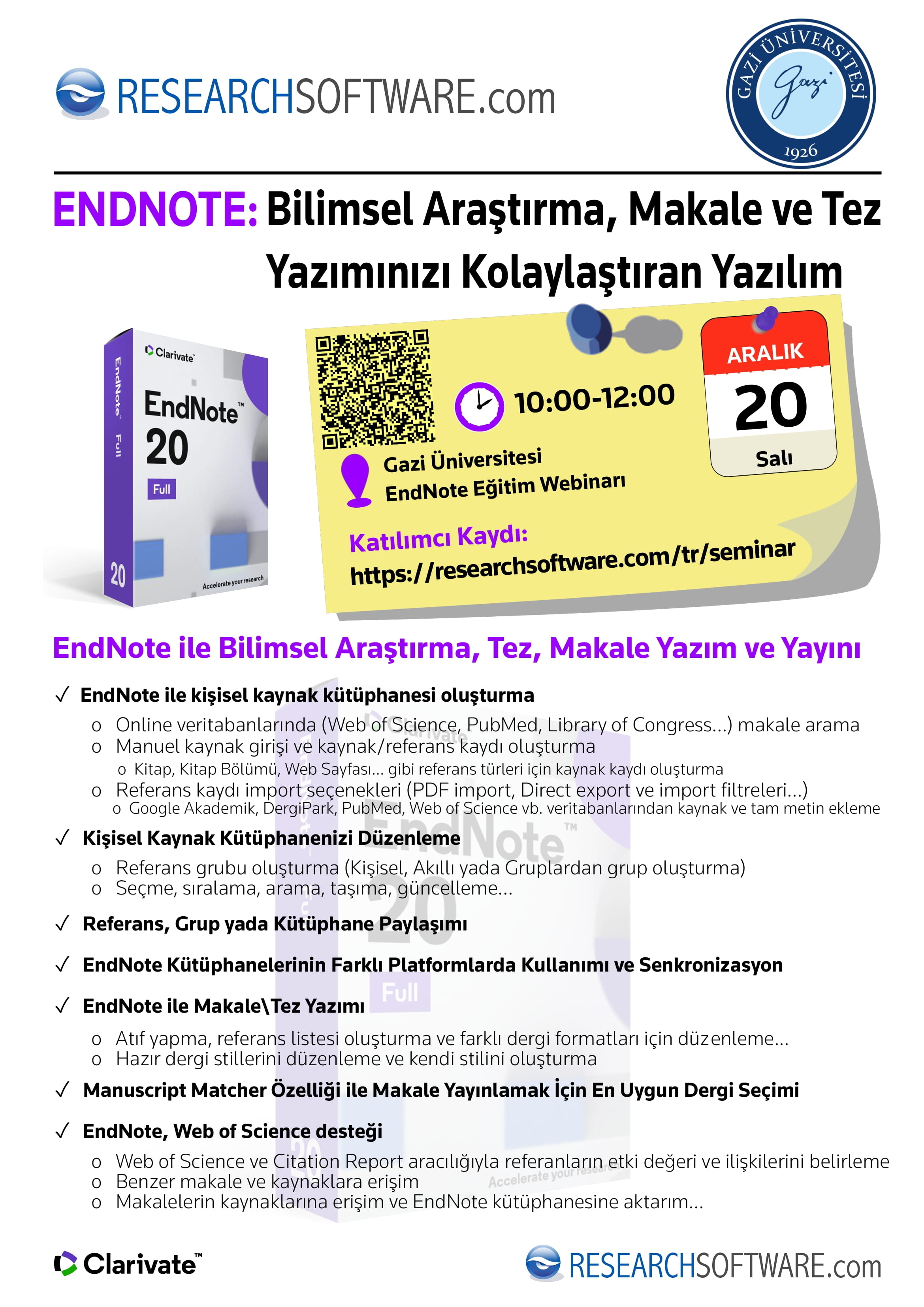 EndNote Online Eğitim Semineri