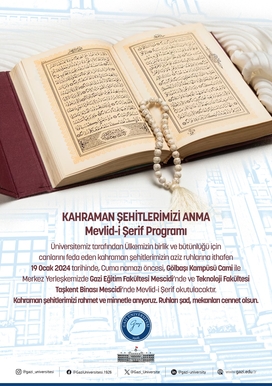 Kahraman Şehitlerimizi Anma Mevlid-i Şerif Programı