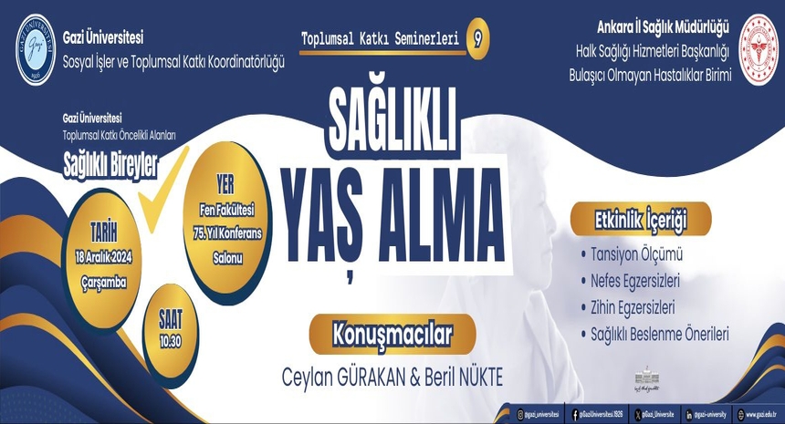 sağlıklı yaş alma 18 Aralık