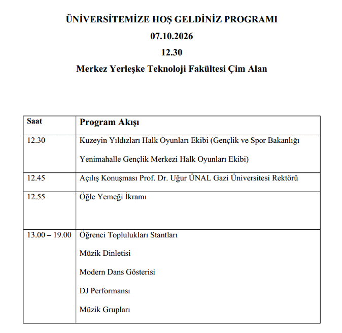Hoşgeldiniz Programı-1