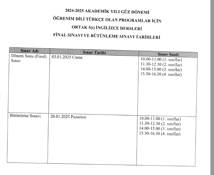 Ortak ders tarihleri-ingilizce-1