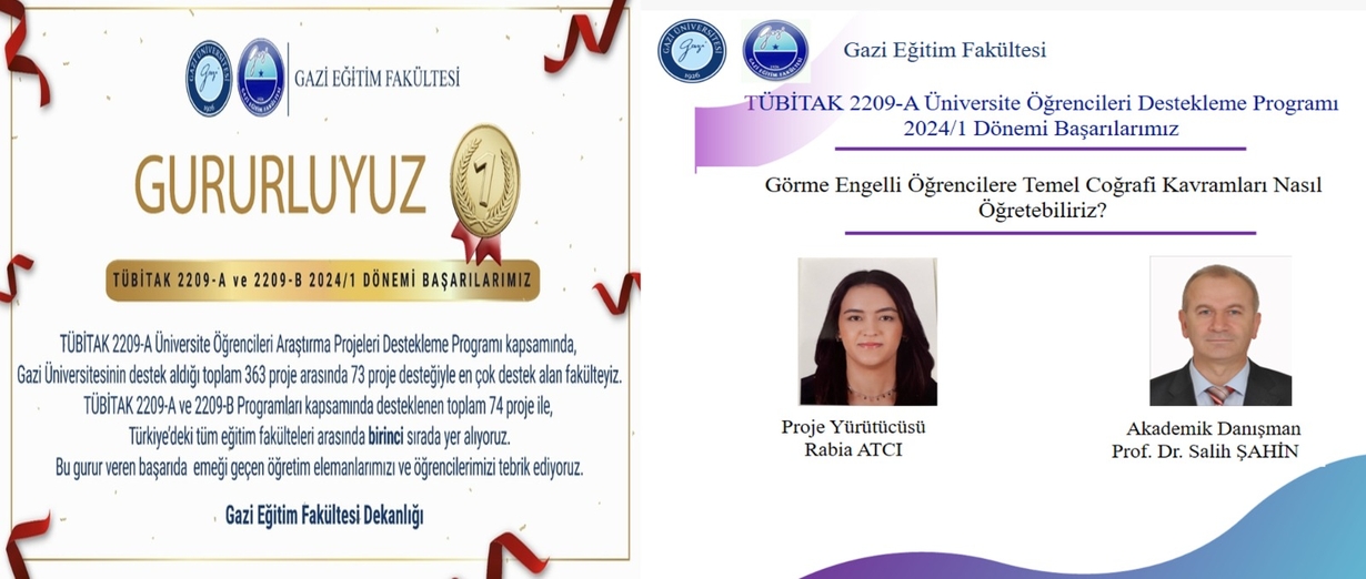 TÜBİTAK 2209-A ANA BİLİM DALI BAŞARISI-1